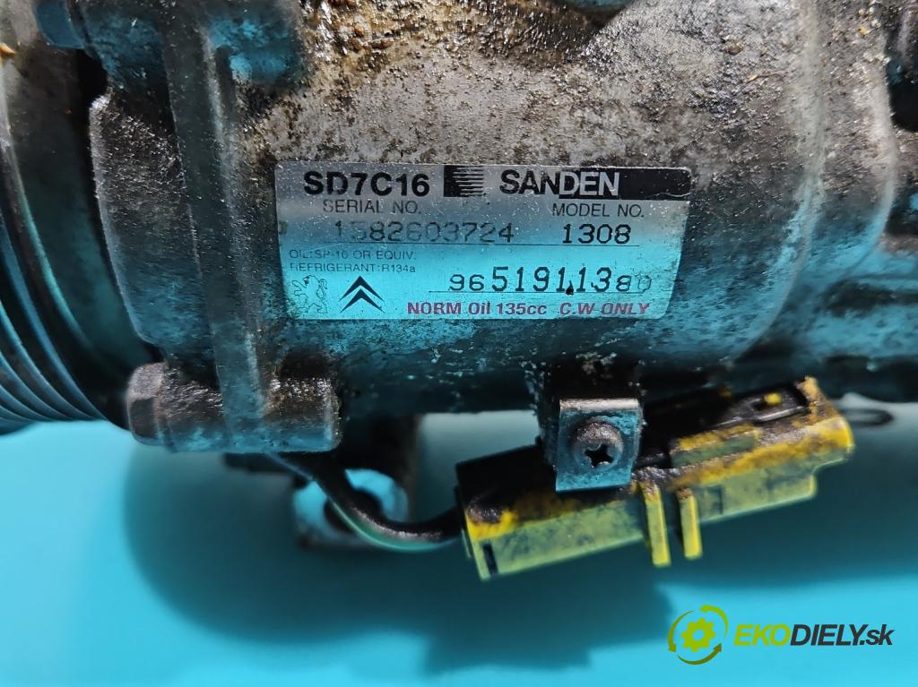 Citroen C4 Grand picasso I 2006-2013 2.0 HDi 136 HP automatic 100 kW 1997 cm3 5- Kompresor: klimatizácie 965191138 (Kompresory klimatizácie)