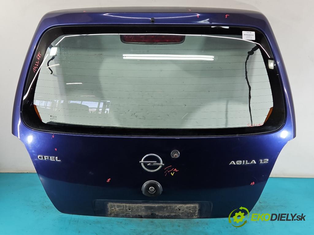 Opel Agila A 2000-2007 1.2 16V 75 hp manual 55 kW 1199 cm3 5- zadní kufrové dveře  (Zadní kapoty)