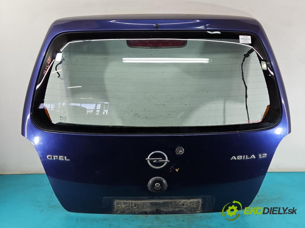 Opel Agila A 2000-2007 1.2 16V 75 hp manual 55 kW 1199 cm3 5- zadní kufrové dveře  (Zadní kapoty)