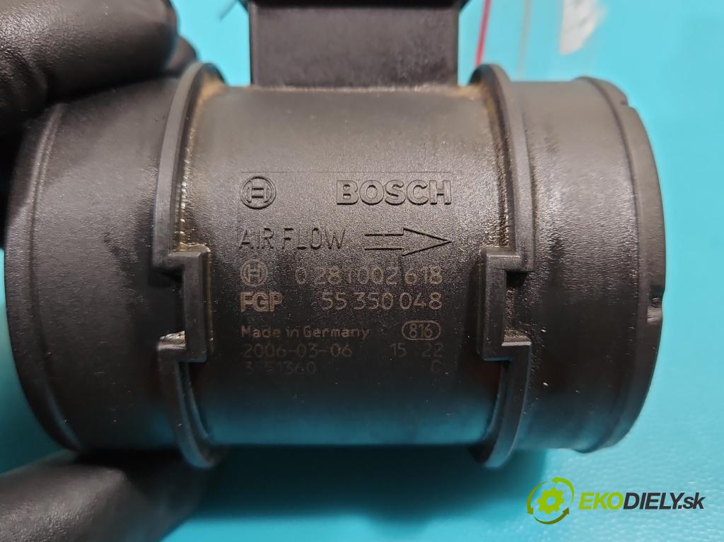 Saab 9-3 II 2002-2012 1.9 TiD 120 HP manual 88 kW 1910 cm3 5- průtokoměr: 0281002618 (Váhy vzduchu)