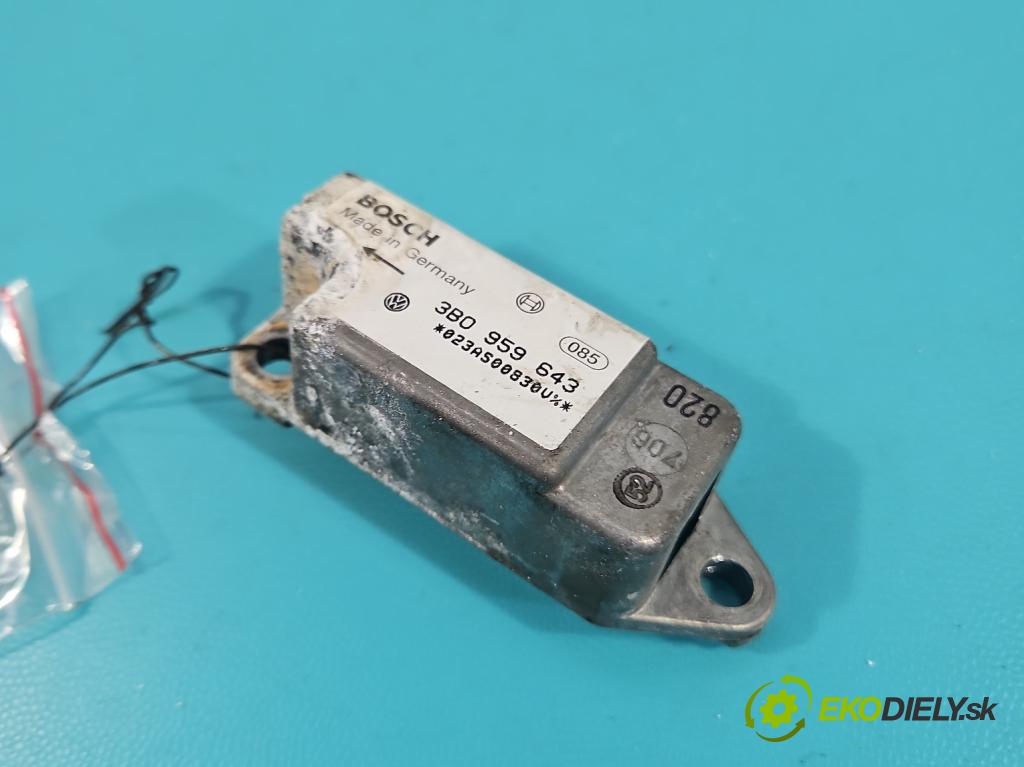 Vw Passat B5 1995-2005 1.9 tdi 110 HP manual 81 kW 1896 cm3 4- snímač šokovat: 3B0959643 (Snímač nárazu)