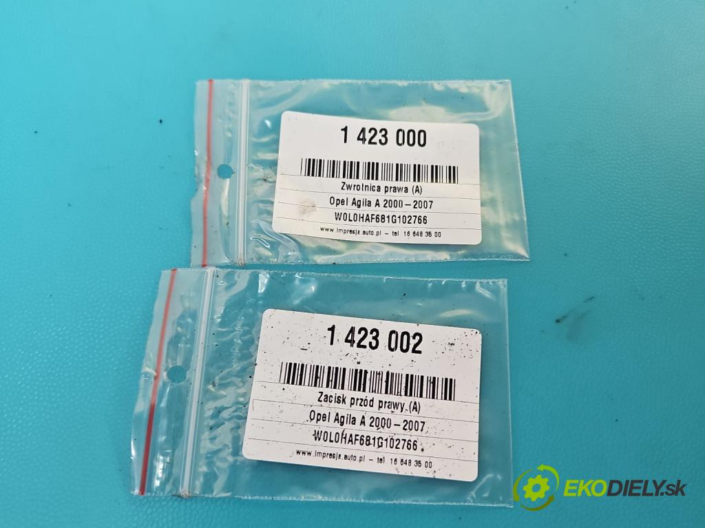 Opel Agila A 2000-2007 1.2 16V 75 HP manual 55 kW 1199 cm3 5- náboj pravé  (Náboje)