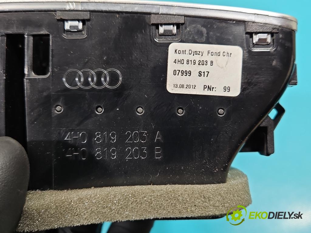 Audi A8 D4 2009-2017 3.0 TFSI automatic 213 kW 2995 cm3 4- Mřížka: topení medián: 4H0819203B (Mřížky topení)