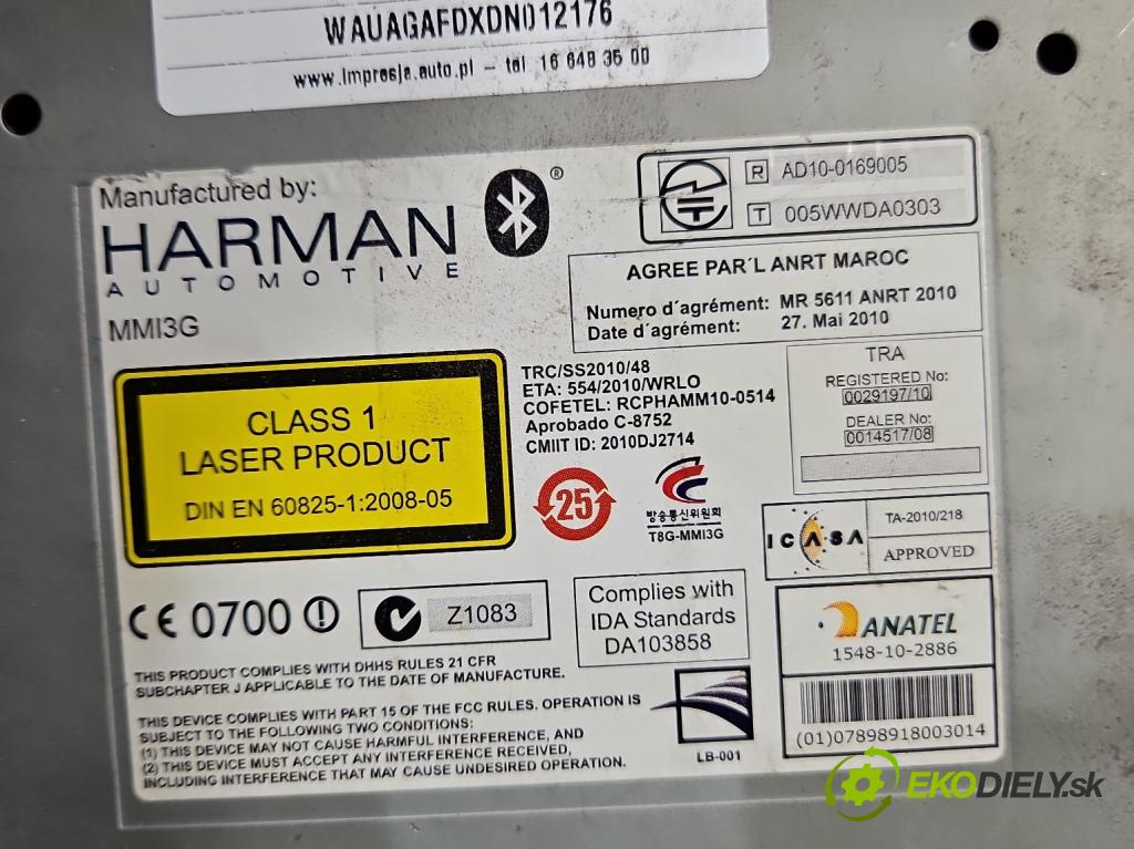 Audi A8 D4 2009-2017 3.0 TFSI automatic 213 kW 2995 cm3 4- Navigácia: čítačka 4H0035746C