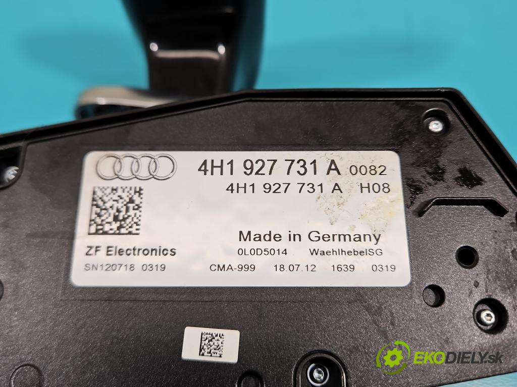 Audi A8 D4 2009-2017 3.0 TFSI automatic 213 kW 2995 cm3 4- Páka: Změny: stupeň,rýchlosť 4H1927731A (Rýchlostná páka (kulisa))