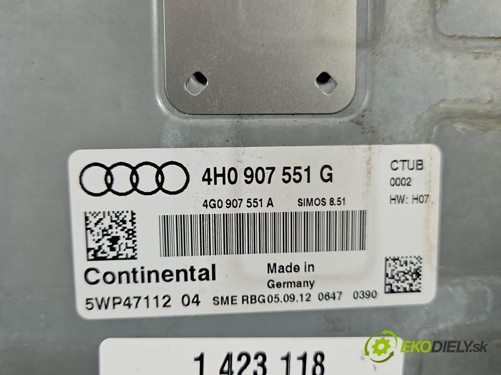 Audi A8 D4 2009-2017 3.0 TFSI automatic 213 kW 2995 cm3 4- riadiaca jednotka motora 4H0907551G