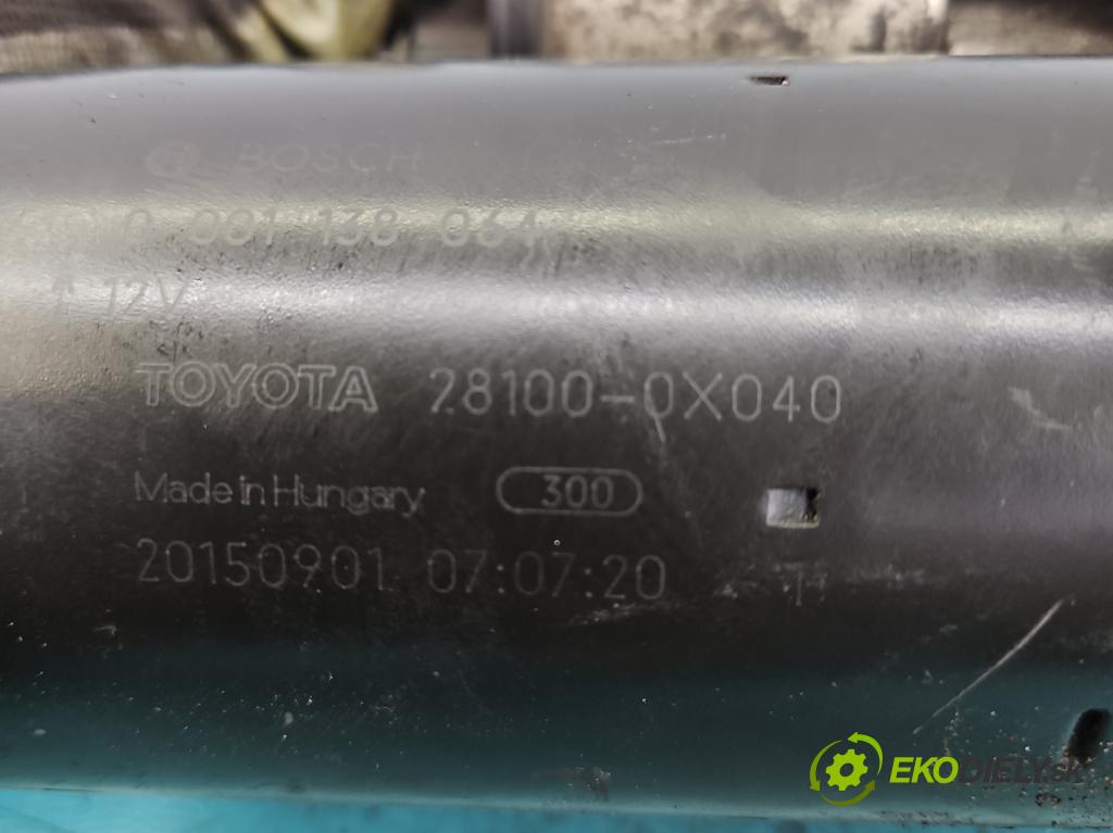 Toyota Avensis III T27 2009-2018 2.0 D4D 143 HP manual 105 kW 1995 cm3 5- štartér 0001138064 (Štartéry)