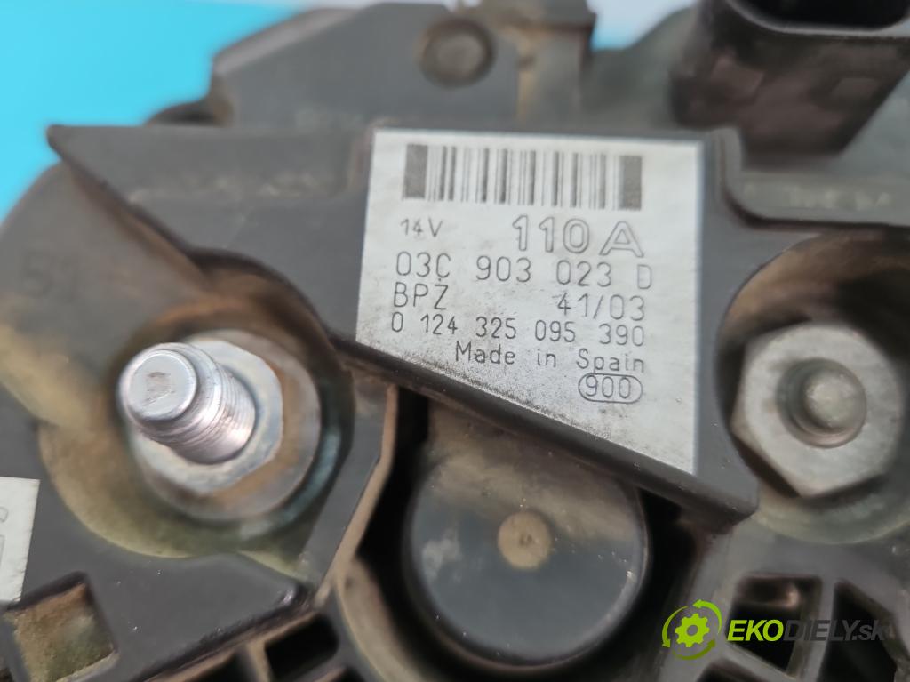 Vw Touran I 2003-2015 1.6 fsi 116 HP manual 85 kW 1598 cm3 5- Alternator 03C903023D (Alternátory)