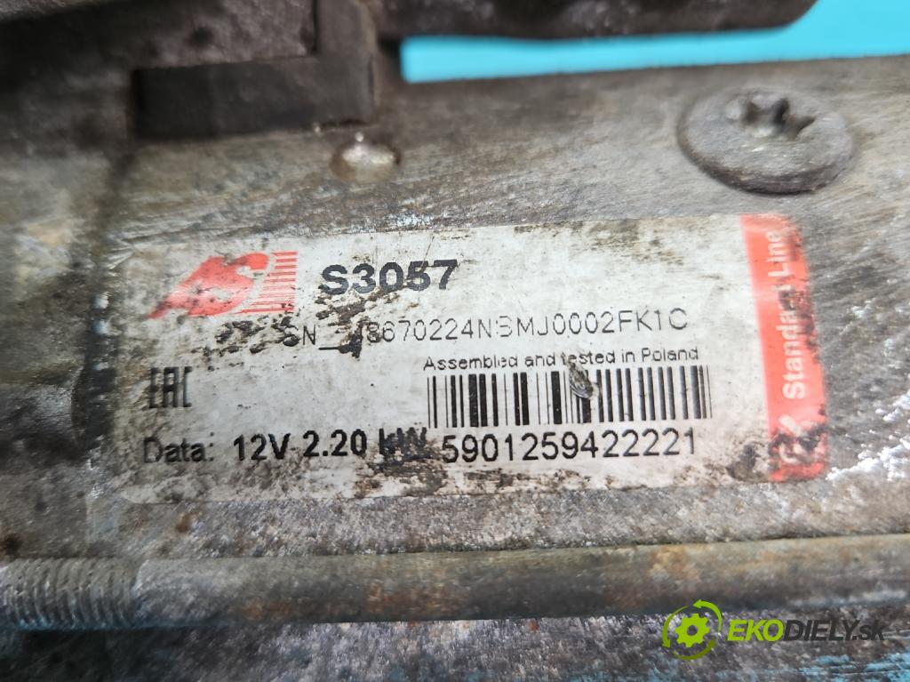 Citroen Berlingo II 2008-2018 1.6 HDi 90 HP manual 66 kW 1560 cm3 5- štartér S3057 (Štartéry)
