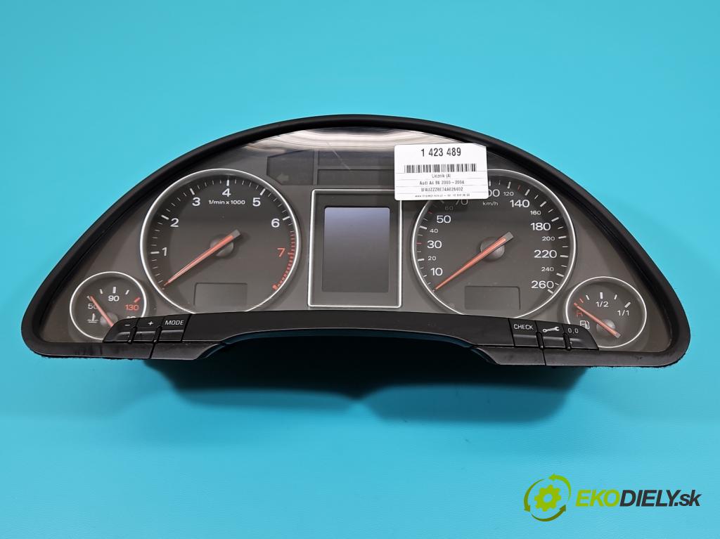 Audi A4 B6 2000-2004 1.6 8V 102 HP manual 75 kW 1595 cm3 4- prístrojovka/ budíky 0263626036D (Prístrojové dosky, displeje)