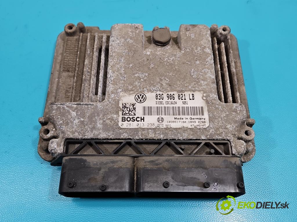 Skoda Octavia II 2004-2013 1.9 tdi 105 HP manual 77 kW 1896 cm3 5- riadiaca jednotka motora 03G906021LB