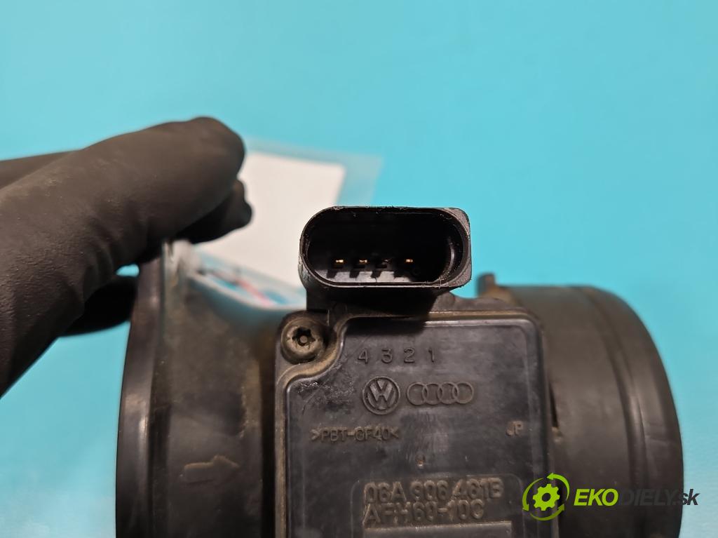 Audi A4 B6 2000-2004 1.6 8V 102 HP manual 75 kW 1595 cm3 4- průtokoměr: 06A906461B (Váhy vzduchu)