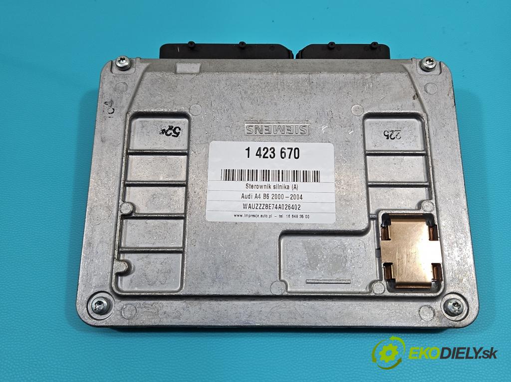 Audi A4 B6 2000-2004 1.6 8V 102 HP manual 75 kW 1595 cm3 4- riadiaca jednotka motora 8E0906018AH
