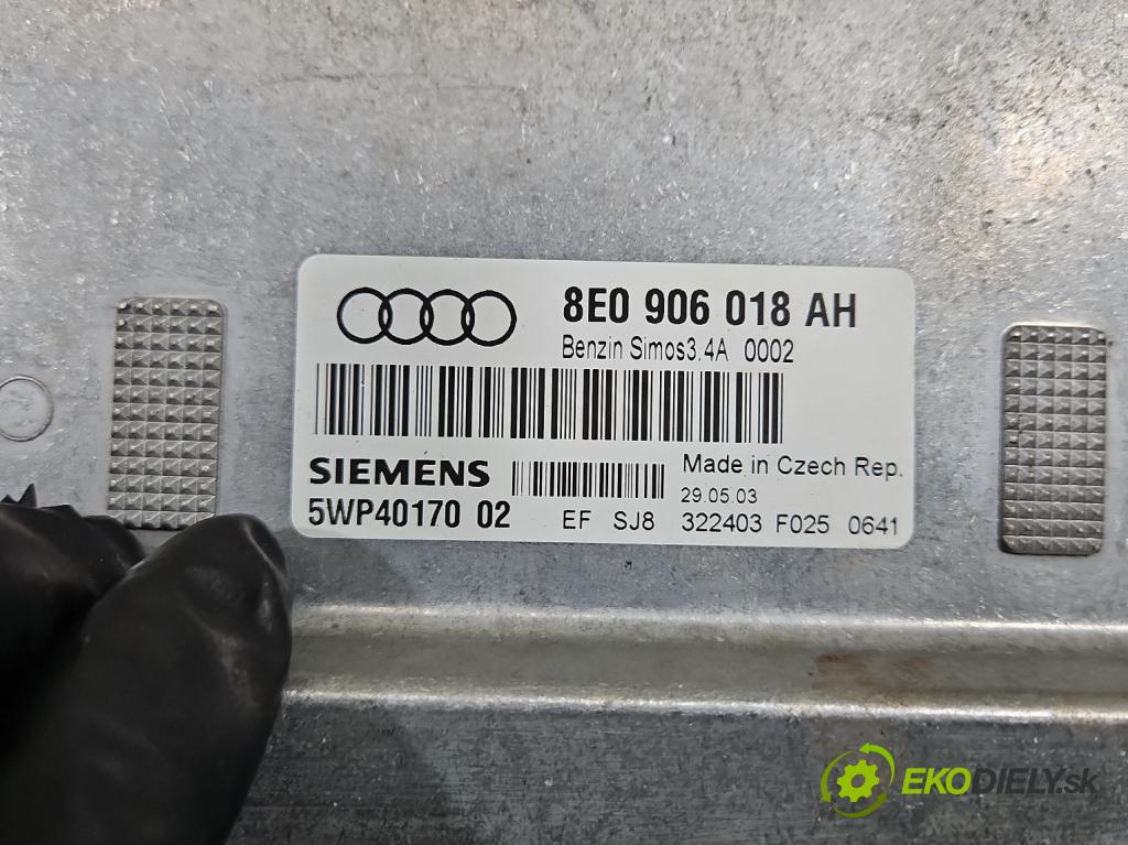 Audi A4 B6 2000-2004 1.6 8V 102 HP manual 75 kW 1595 cm3 4- riadiaca jednotka motora 8E0906018AH