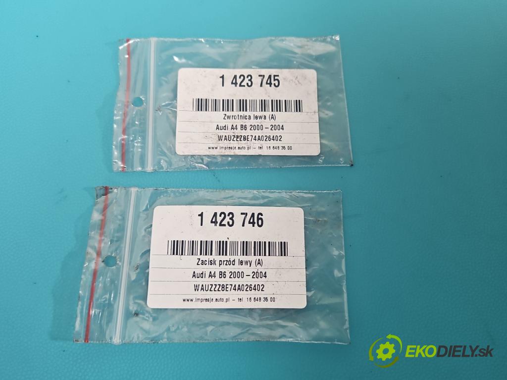 Audi A4 B6 2000-2004 1.6 8V 102 HP manual 75 kW 1595 cm3 4- náboj ľavé  (Náboje)