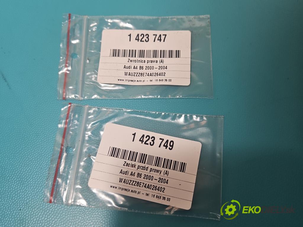 Audi A4 B6 2000-2004 1.6 8V 102 HP manual 75 kW 1595 cm3 4- náboj pravé  (Náboje)