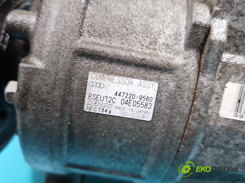 Audi A4 B6 2000-2004 1.6 8V 102 HP manual 75 kW 1595 cm3 4- Kompresor: klimatizácie 447220-9560 (Kompresory klimatizácie)