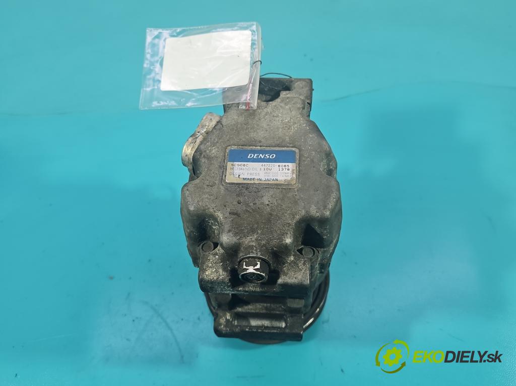 Toyota Yaris I 1999-2005 1.0 vvti 68 HP manual 50 kW 998 cm3 5- Kompresor: klimatizácie 447220-6065 (Kompresory klimatizácie)