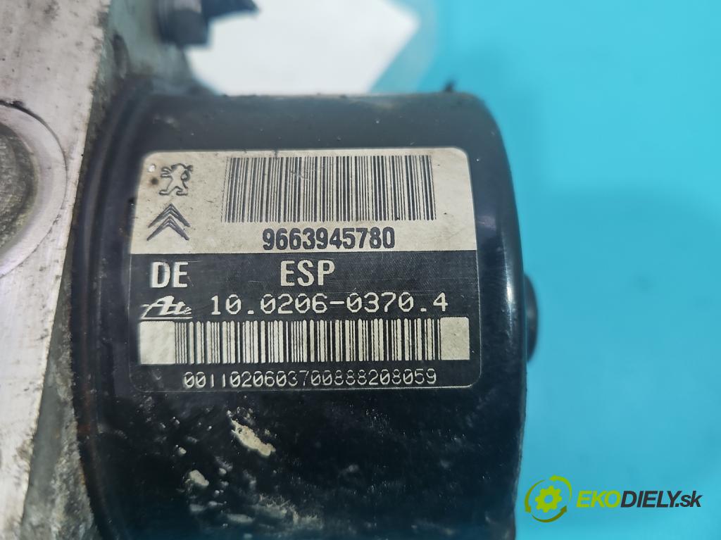 Peugeot 207 1.4 16v 95 HP manual 70 kW 1397 cm3 3- čerpadlo abs 9663945780 (Pumpy ABS)