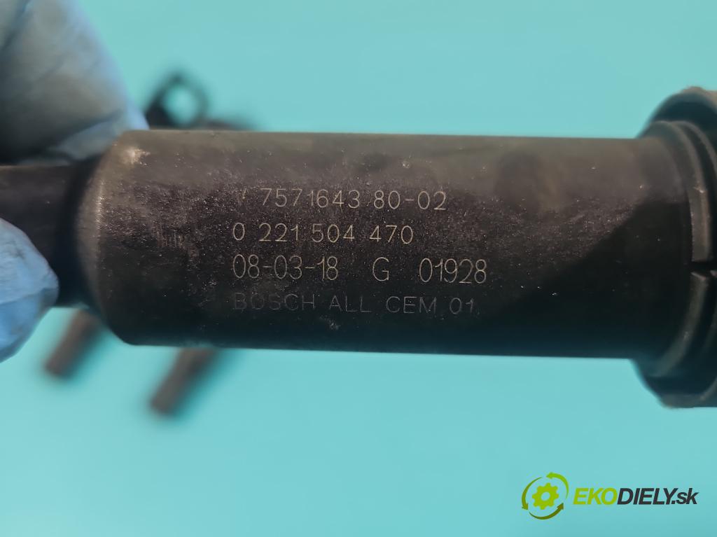 Peugeot 207 1.4 16v 95 HP manual 70 kW 1397 cm3 3- cievka zapaľovacia 757164380 (Zapaľovacie cievky, moduly)