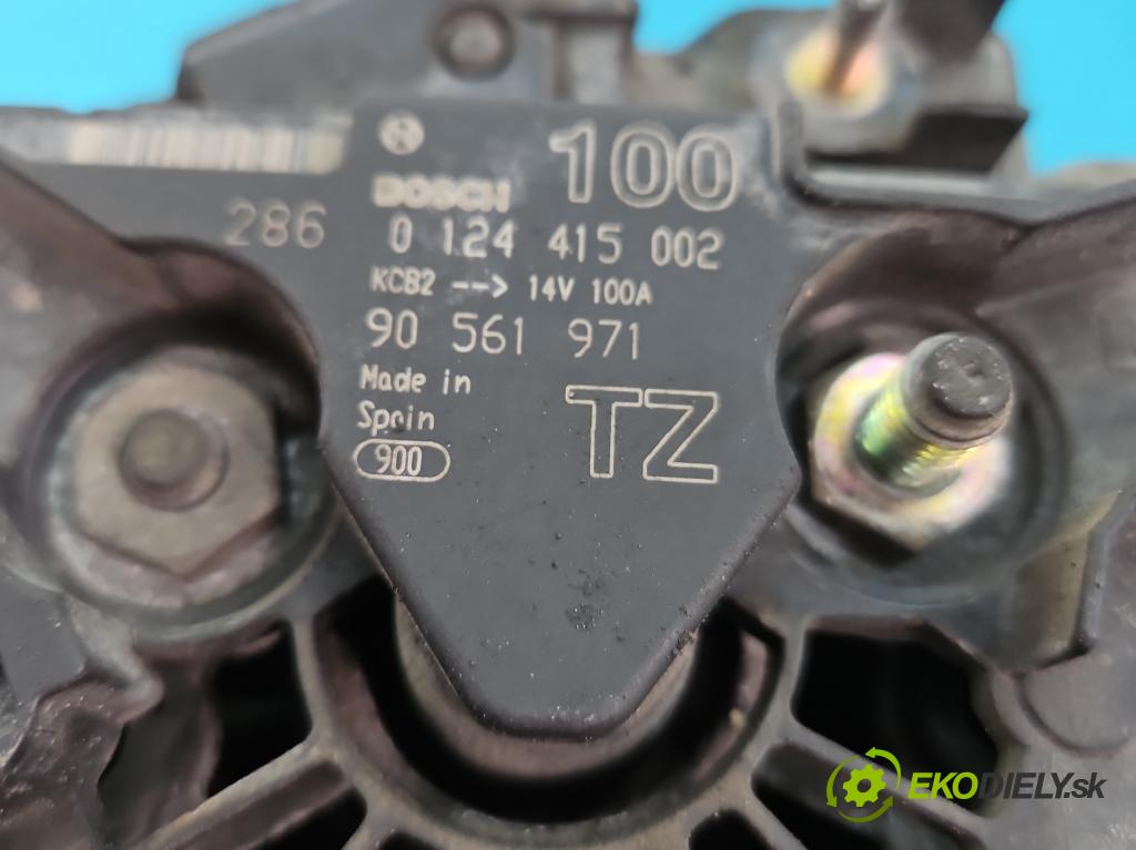 Opel Vectra C 2002-2008 1.8 16v 122 HP manual 90 kW 1796 cm3 4- Alternator 0124415002 (Alternátory)