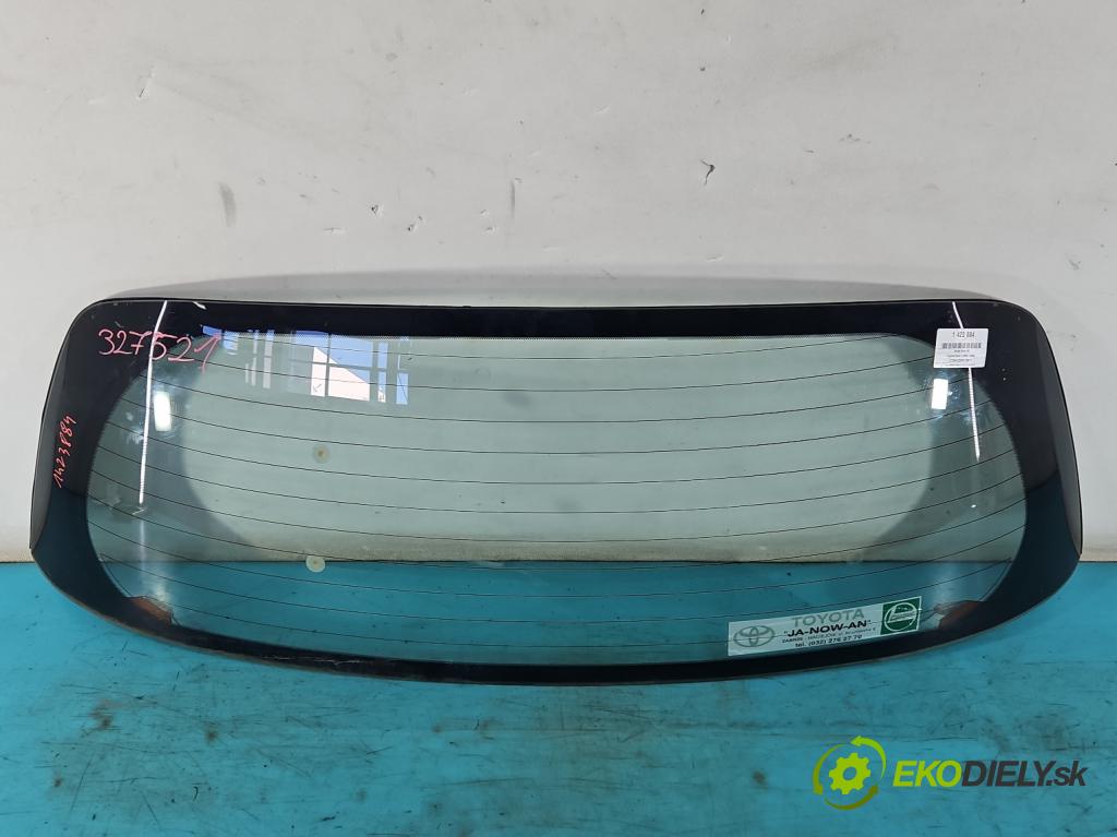Toyota Yaris I 1999-2005 1.0 vvti 68 hp manual 50 kW 998 cm3 5- sklo zadní  (Okna zadní)