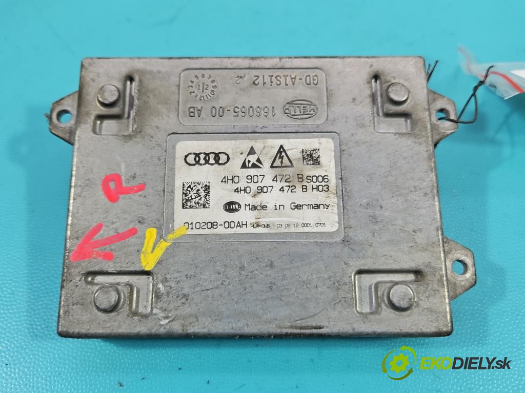 Audi A8 D4 2009-2017 3.0 TFSI automatic 213 kW 2995 cm3 4- střídač: xenon 4H0907472B (Riadiaca jednotka xenónu)