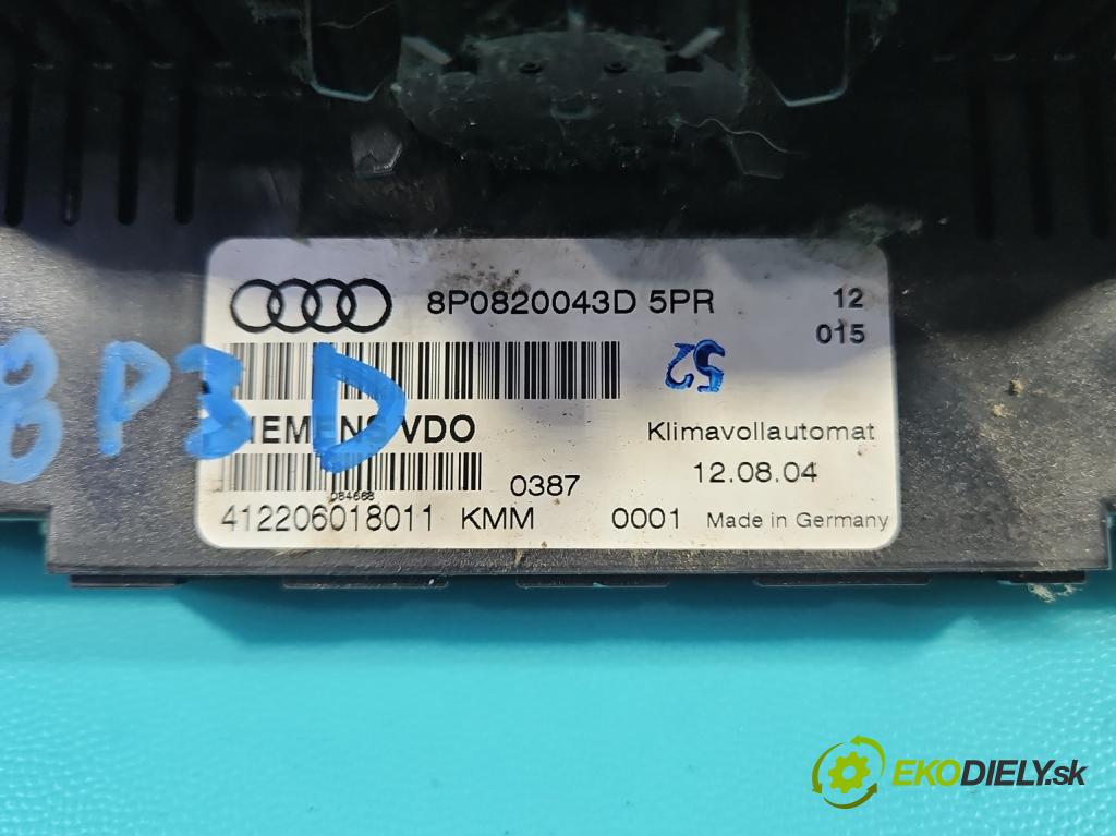 Audi A3 8P 2003-2012 1.9 tdi (BKC) 105 HP manual 77 kW 1896 cm3 3- panel kúrenia 8P0820043D