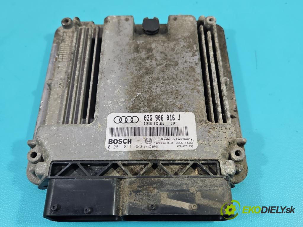 Audi A3 8P 2003-2012 1.9 tdi (BKC) 105 HP manual 77 kW 1896 cm3 3- riadiaca jednotka motora 03G906016J