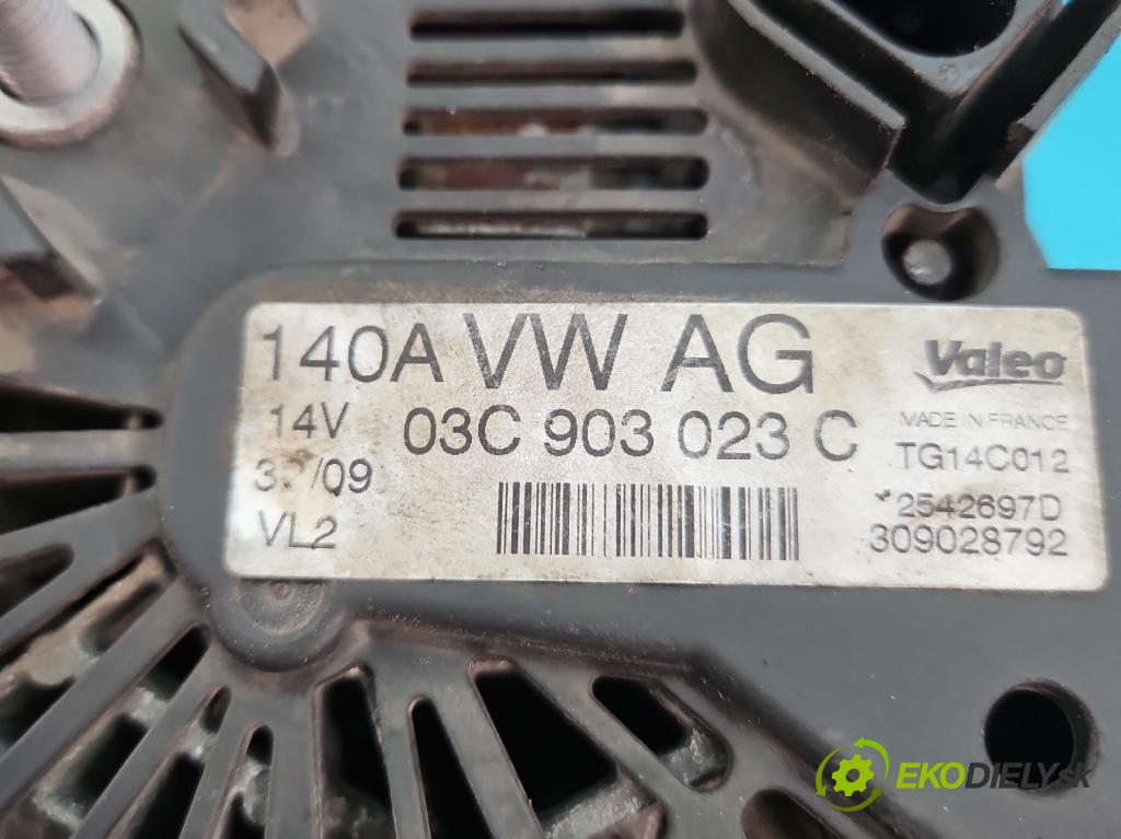 Seat Altea 1.4 tsi 125 HP manual 92 kW 1390 cm3 5- Alternator 03C903023C (Alternátory)