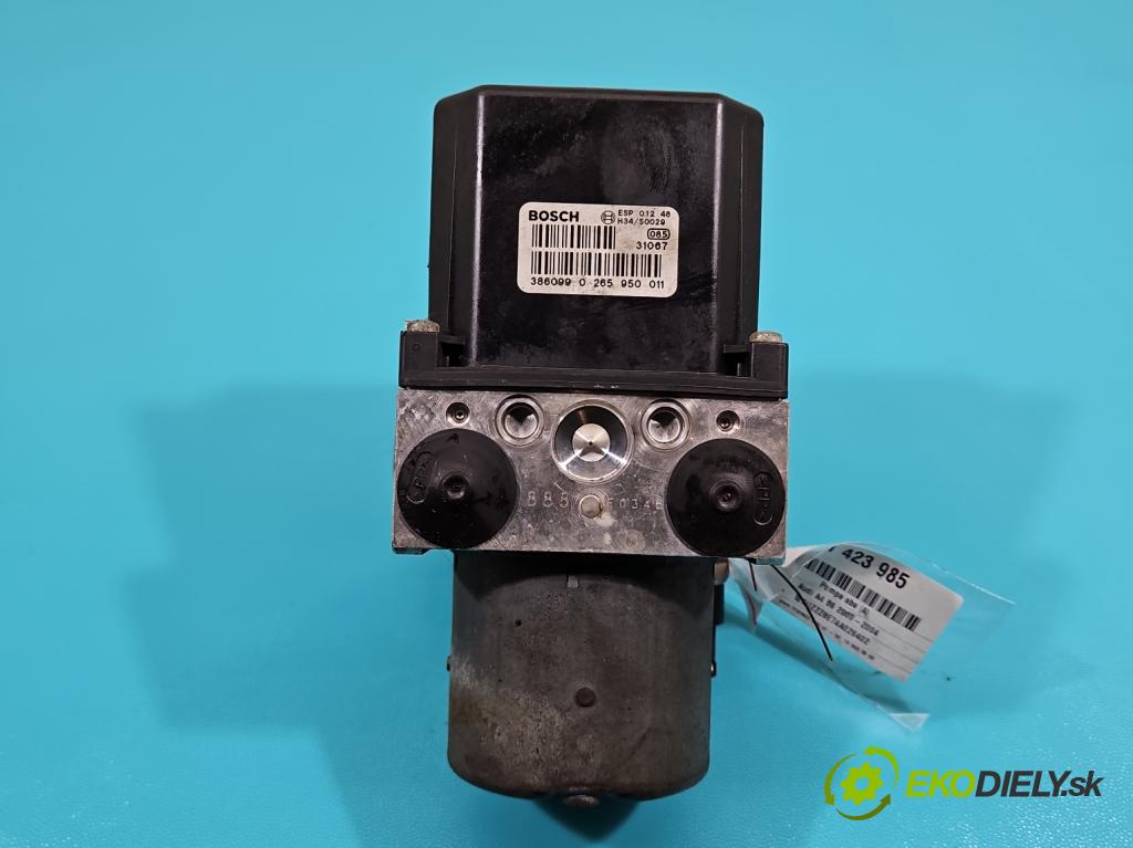 Audi A4 B6 2000-2004 1.6 8V 102 HP manual 75 kW 1595 cm3 4- čerpadlo abs 0265950011 (Pumpy ABS)