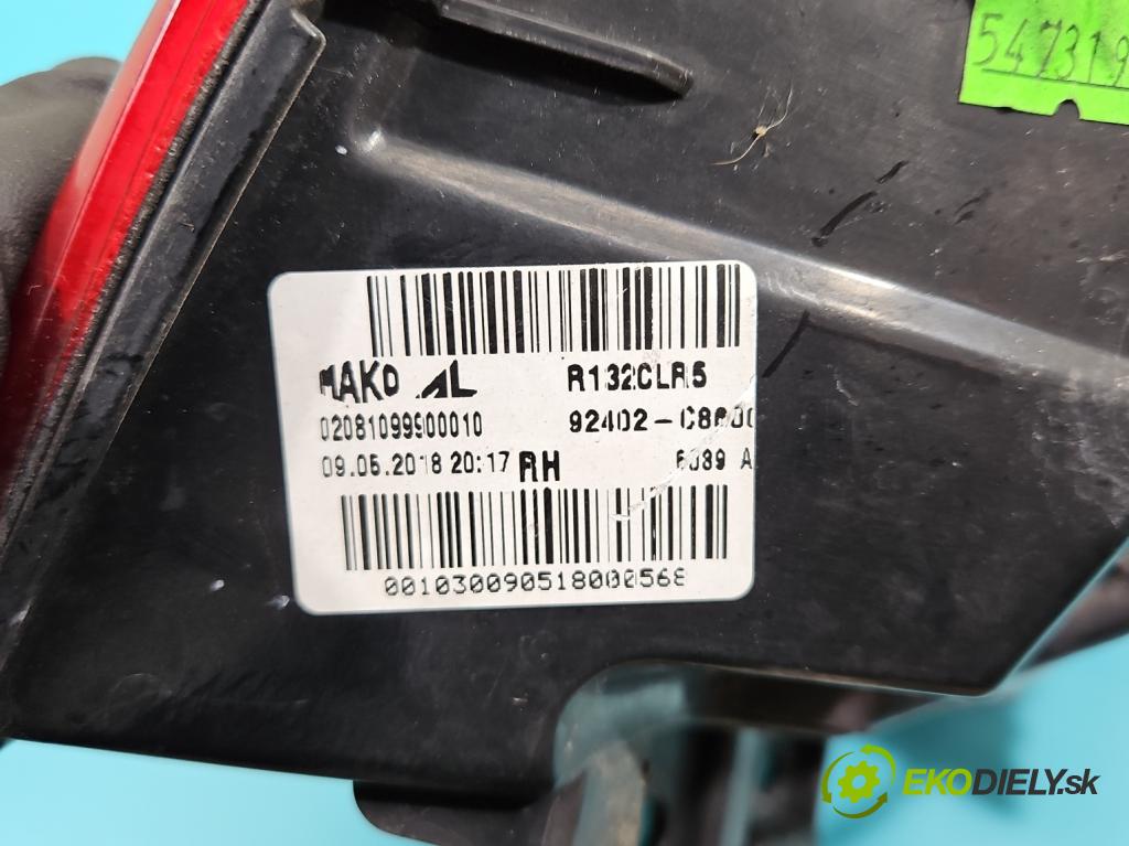 Hyundai i20 II 2014 -2020 1.2 16V (G4LA) 84KM manual 61,8 kW 1248 cm3 5- světlo zadní pravé 92402-C8000 (Klika dveří ostatní)