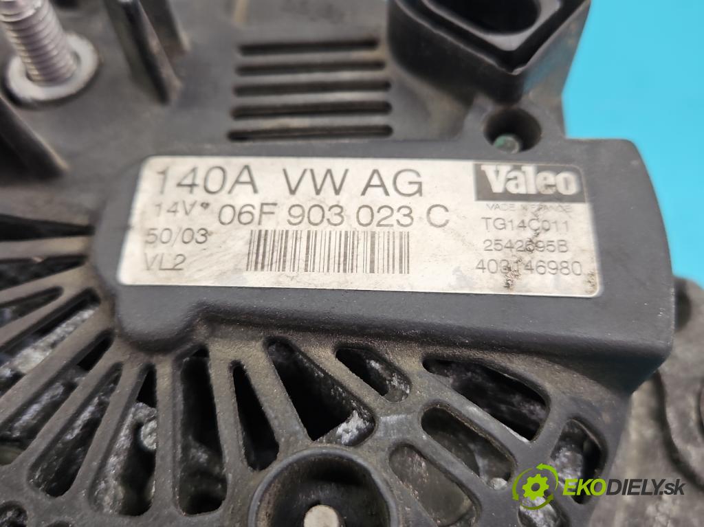 Vw Golf V 2003-2009 2.0 tdi 140 HP manual 103 kW 1968 cm3 5- Alternator 06F903023C (Alternátory)