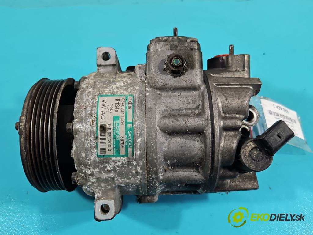 Vw Golf V 2003-2009 2.0 tdi 140 HP manual 103 kW 1968 cm3 5- Kompresor: klimatizácie 1K0820803G (Kompresory klimatizácie)