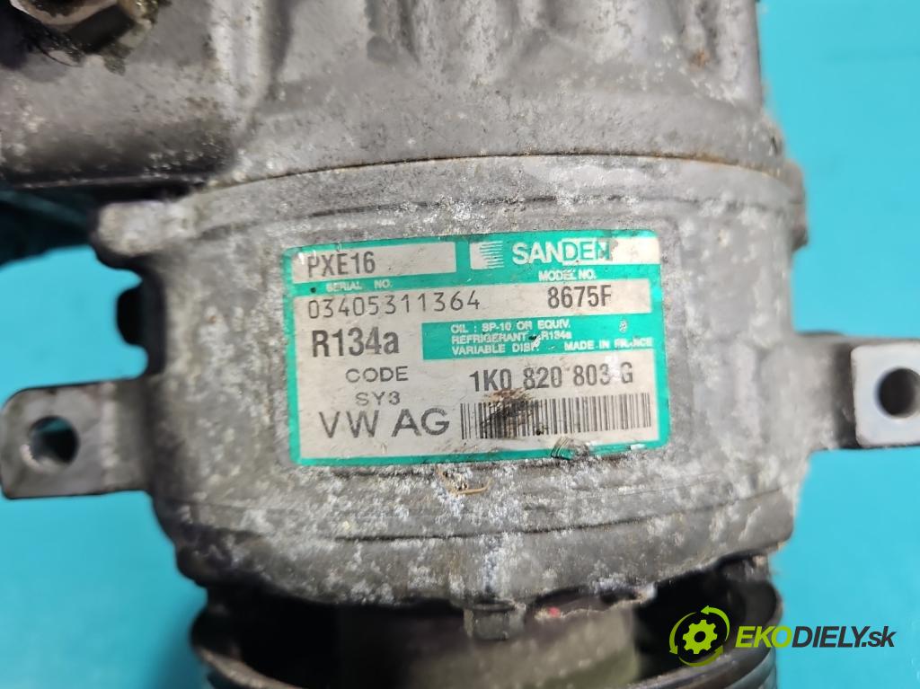 Vw Golf V 2003-2009 2.0 tdi 140 HP manual 103 kW 1968 cm3 5- Kompresor: klimatizácie 1K0820803G (Kompresory klimatizácie)
