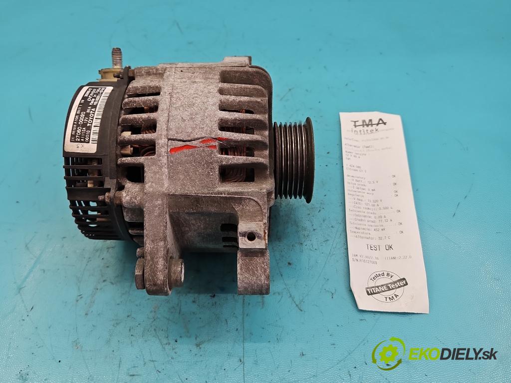 Citroen C1 I 2005-2014 1.0 68 HP manual 50 kW 998 cm3 3- Alternator 27060-0Q020 (Alternátory)
