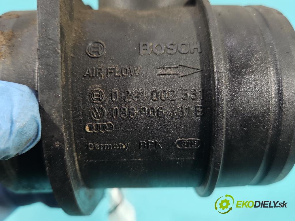 Audi A3 8P 2003-2012 1.9 tdi (BKC) 105 HP manual 77 kW 1896 cm3 3- průtokoměr: 0281002531 (Váhy vzduchu)