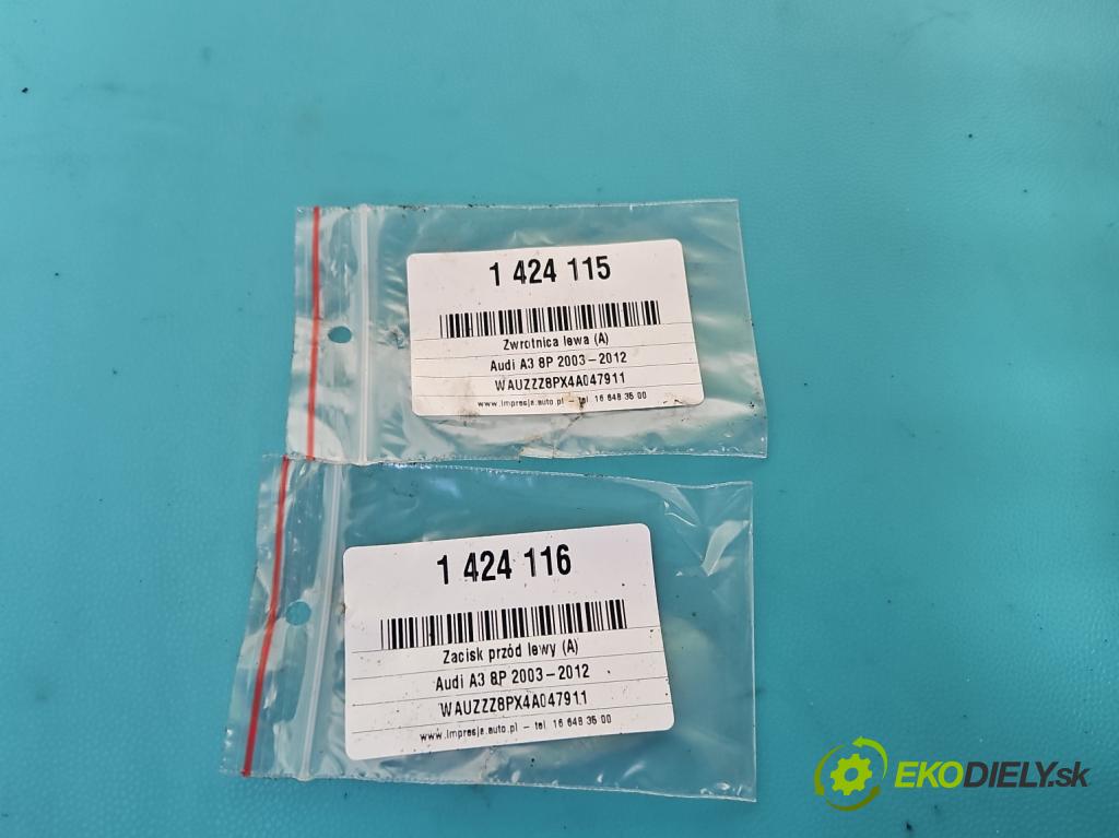 Audi A3 8P 2003-2012 1.9 tdi (BKC) 105 HP manual 77 kW 1896 cm3 3- náboj ľavé  (Náboje)