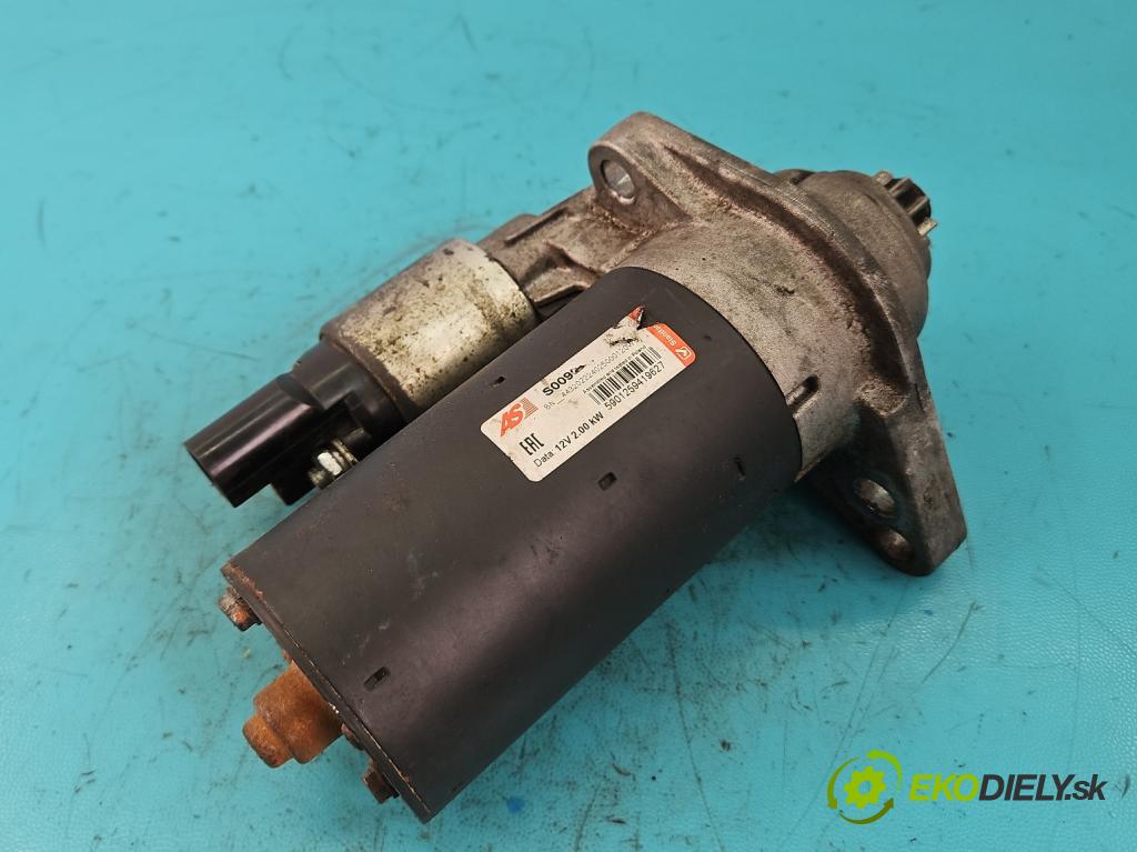 Audi A3 8P 2003-2012 1.9 tdi (BKC) 105 HP manual 77 kW 1896 cm3 3- štartér S0090 (Štartéry)