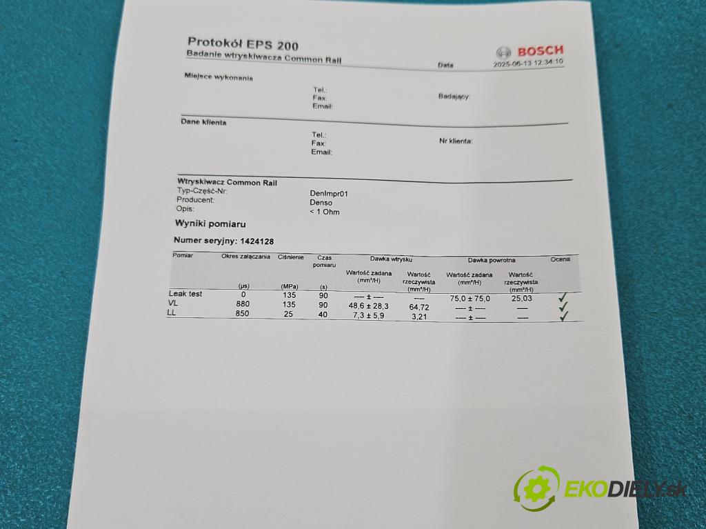 Mazda 5  2005-2010 2.0 citd 143 HP manual 105 kW 1998 cm3 5- vstrek RF7J13H50 (Vstrekovač paliva)