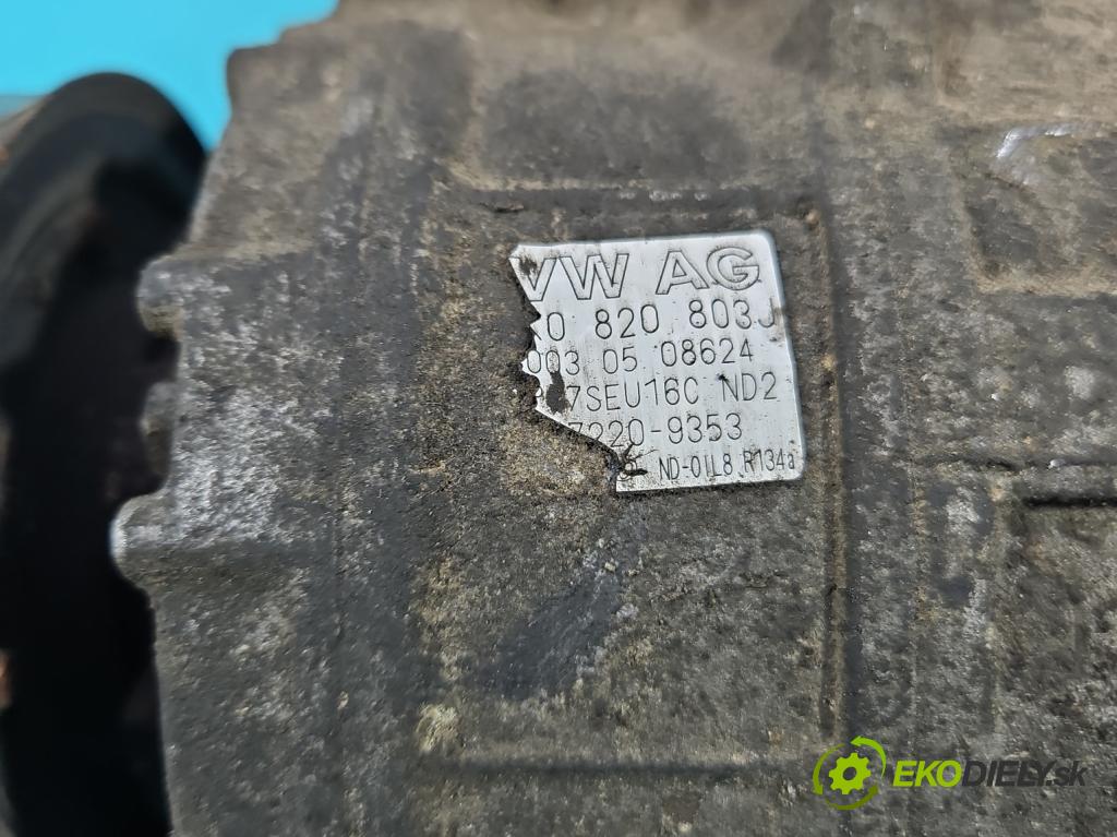 Audi A3 8P 2003-2012 1.9 tdi (BKC) 105 HP manual 77 kW 1896 cm3 3- Kompresor: klimatizácie 1K0820803J (Kompresory klimatizácie)