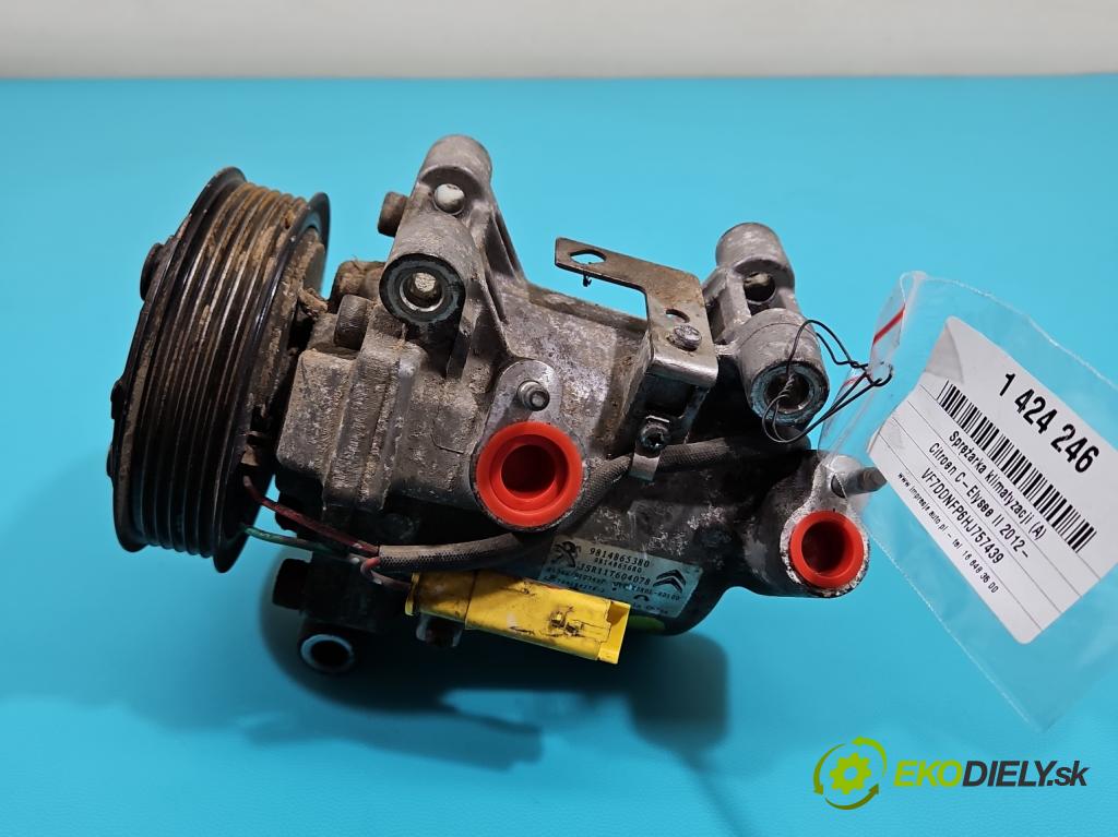 Citroen C-Elysee II 2012- 1.6 16V 116 HP manual 85 kW 1599 cm3 5- Kompresor: klimatizácie 9814865380 (Kompresory klimatizácie)