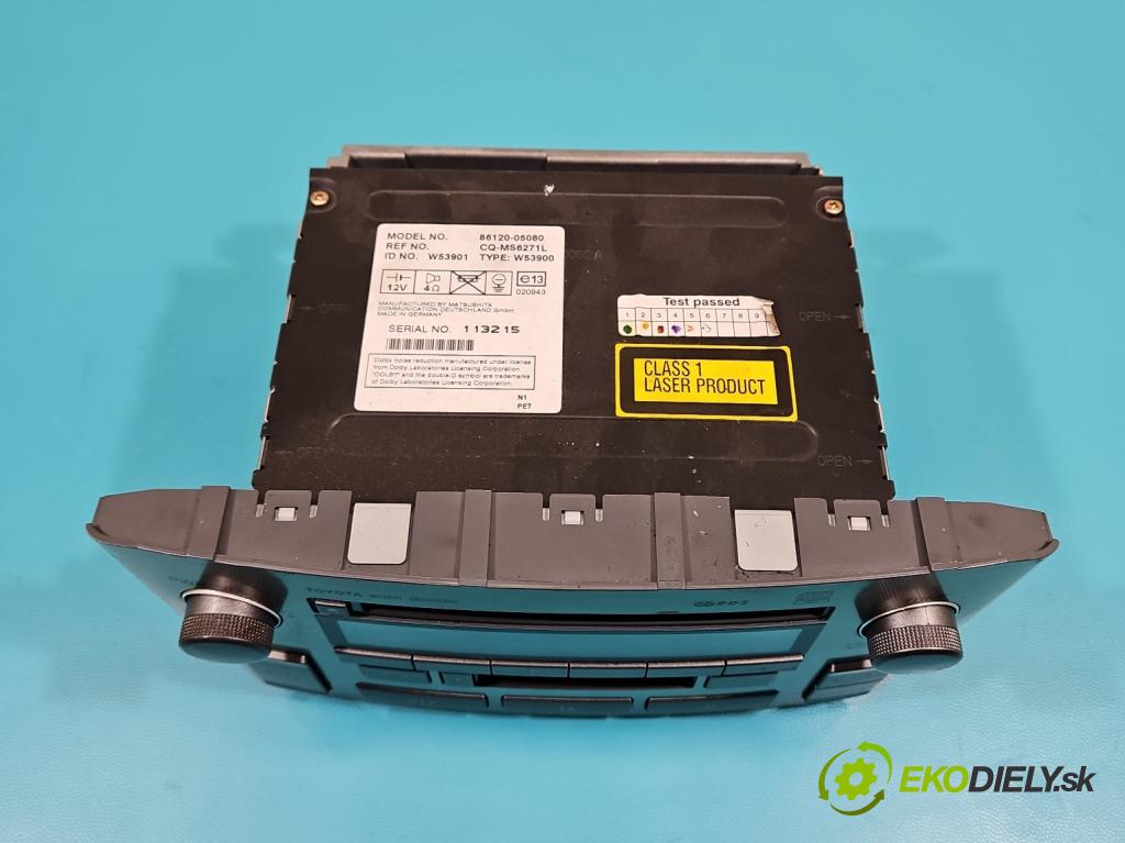 Toyota Avensis II T25 2003-2008 2.0 D4D 116 HP manual 85 kW 1995 cm3 4- Radio originál 86120-05080