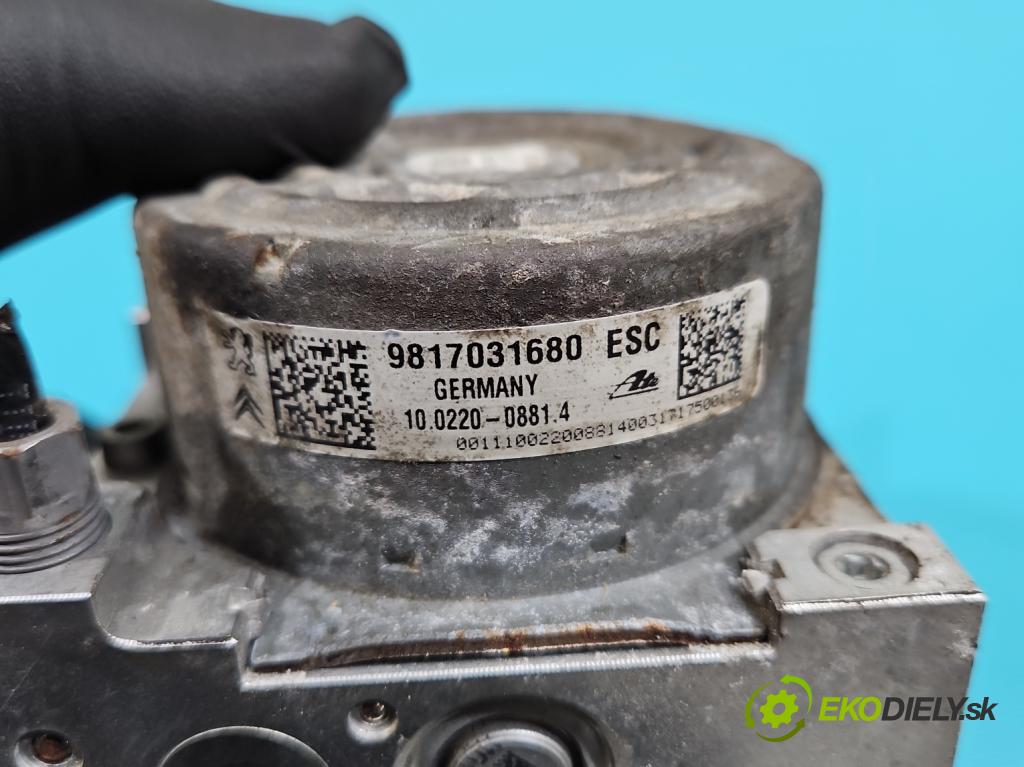 Citroen C-Elysee II 2012- 1.6 16V 116 HP manual 85 kW 1599 cm3 5- čerpadlo abs 9817031680 (Pumpy ABS)