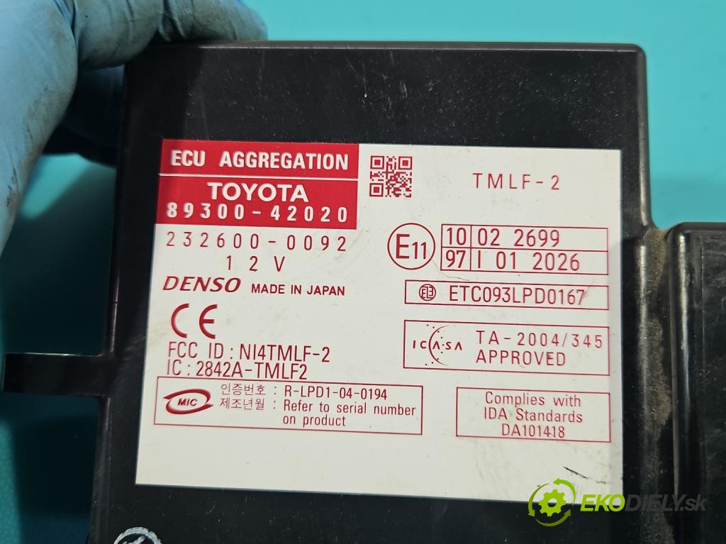 Toyota Rav4 III 2005-2012 2.2 D-CAT 177 HP manual 130 kW 2231 cm3 5- riadiaca jednotka motora 89661-42C00