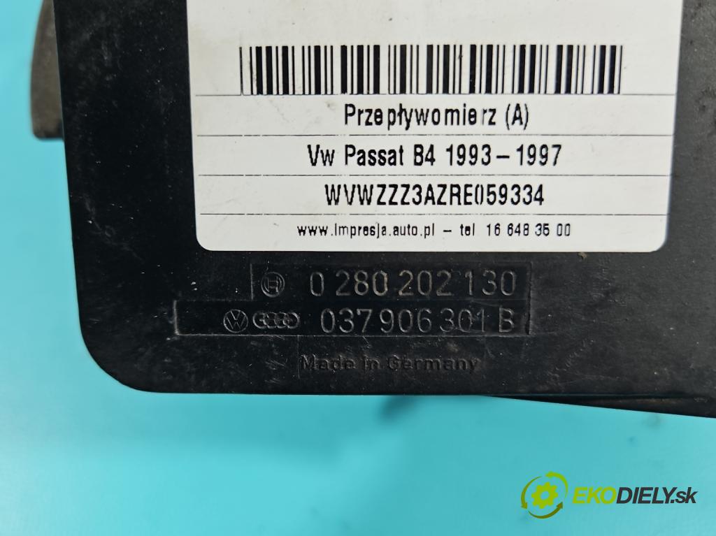 Vw Passat B4 1993-1997 2.0 8V 116 HP manual 85 kW 1984 cm3 5- průtokoměr: 037906301B (Váhy vzduchu)