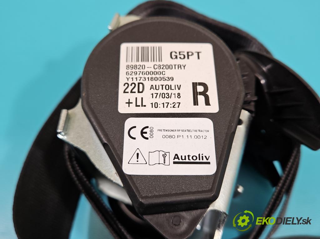 Hyundai i20 II 2014 -2020 1.2 16V (G4LA) 84KM manual 61,8 kW 1248 cm3 5- stěna bezpečnost zadní pravý 89820-C8200TRY