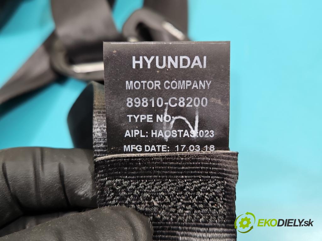 Hyundai i20 II 2014 -2020 1.2 16V (G4LA) 84KM manual 61,8 kW 1248 cm3 5- stěna bezpečnost zadní levý 89810-C8200TRY