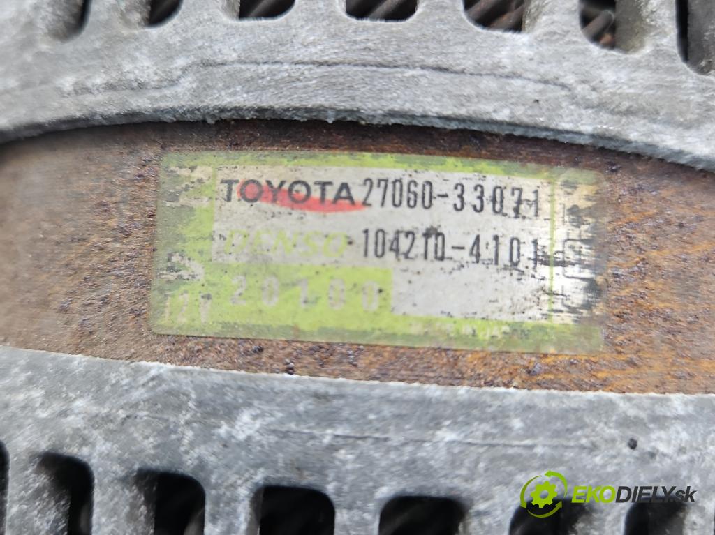 Toyota Corolla E12 2001-2009 1.4 D4D 90 HP manual 66 kW 1364 cm3 5- Alternator 27060-33071 (Alternátory)