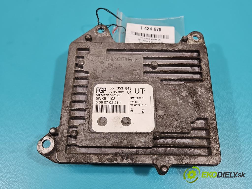 Opel Zafira B 2005-2014 2.2 16V 150 HP manual 110 kW 2198 cm3 5- riadiaca jednotka motora 55353843